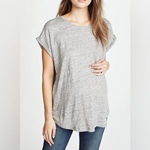 Hatch maternity linen tee - gray Large NEW WITH TAGS